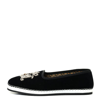 Gucci Velluto Marmara Pearl Embellished Mens Loafers 6.5 Black 1 of 10