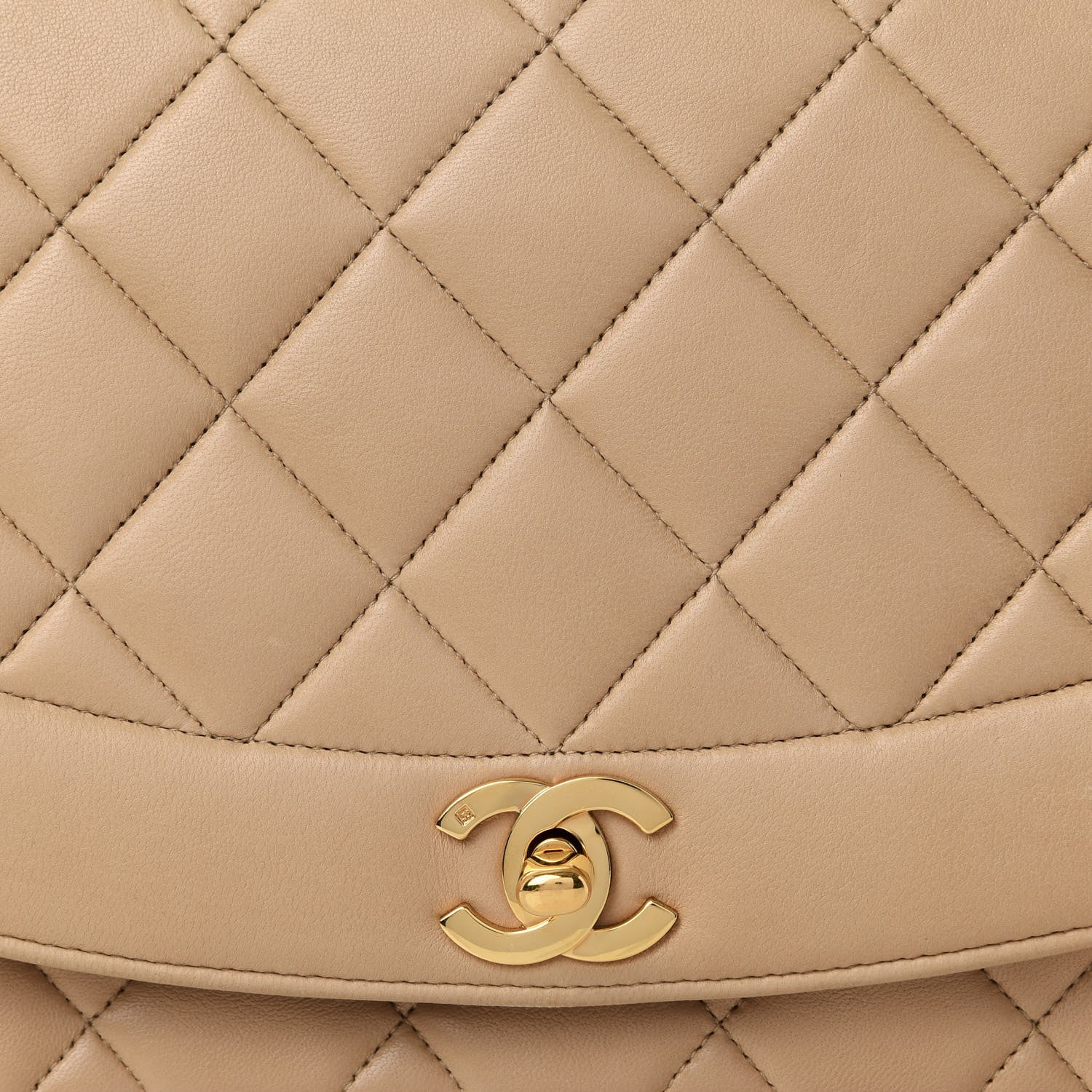 Chanel Lambskin Quilted Medium Single Flap Beige 8 of 8
