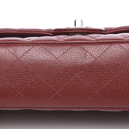Chanel Caviar Quilted Medium Double Flap Dark Red 8 of 16