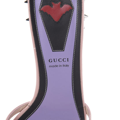 Gucci Patent GG Bow Sadie Spike Low Heel Slide Sandals 40 Perfect Pink 9 of 10