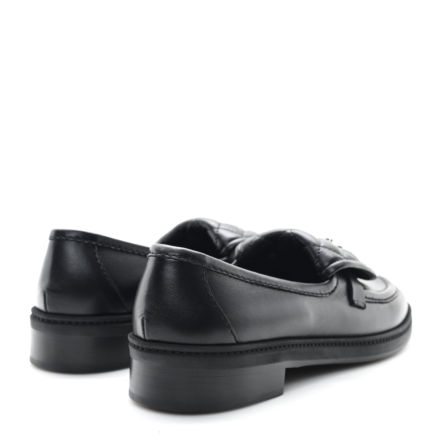 Lambskin Quilted CC Turnlock Loafers 39.5 Black