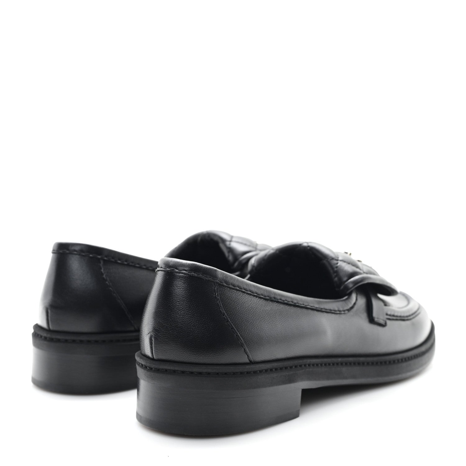 Chanel Lambskin Quilted CC Turnlock Loafers 39.5 Black 5 of 9