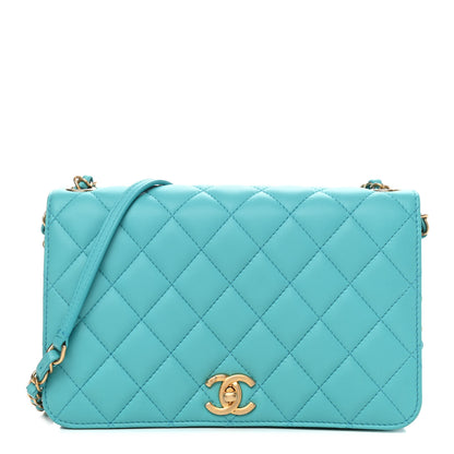 Chanel Calfskin Quilted Medium Everyday Chic Single Flap Turquoise 1 of 10