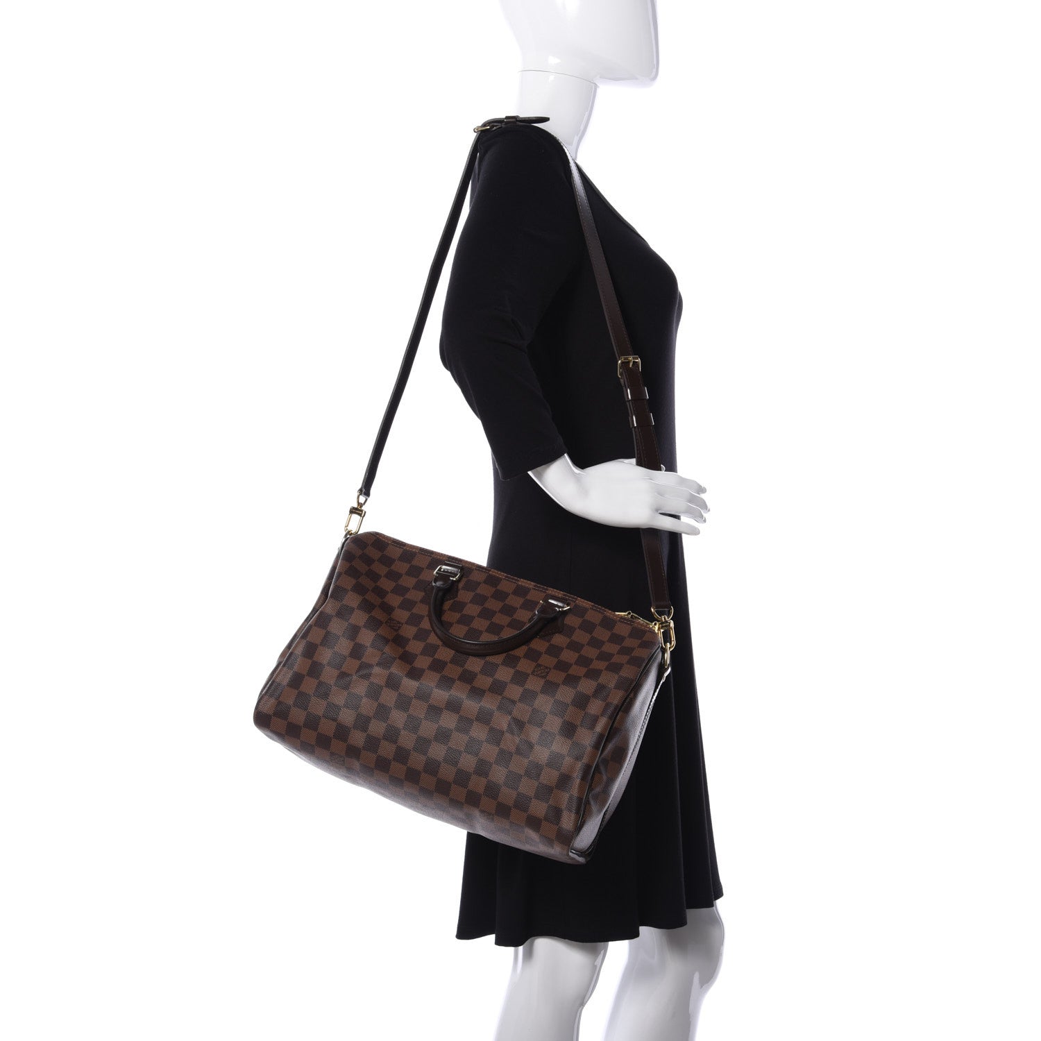 Louis Vuitton Damier Ebene Speedy Bandouliere 35 2 of 10