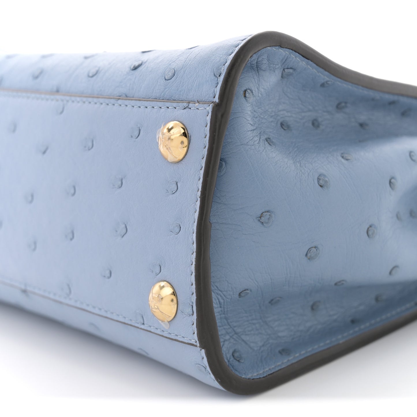 Ostrich Shiny Nappa Mini Peekaboo I SEE U Satchel Baby Boy