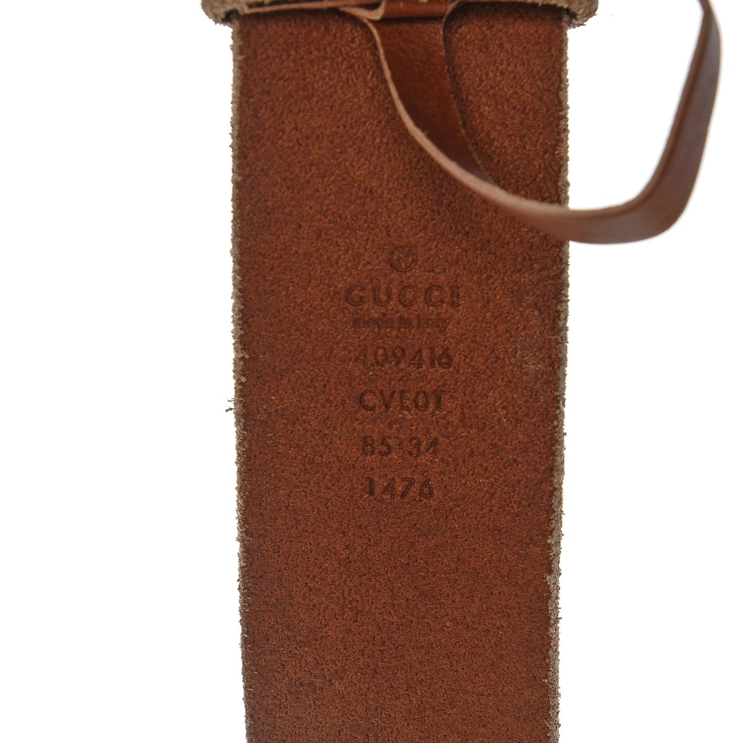 Gucci Faded Calfskin Double G 40mm Belt 85 34 Cuir 6 of 6
