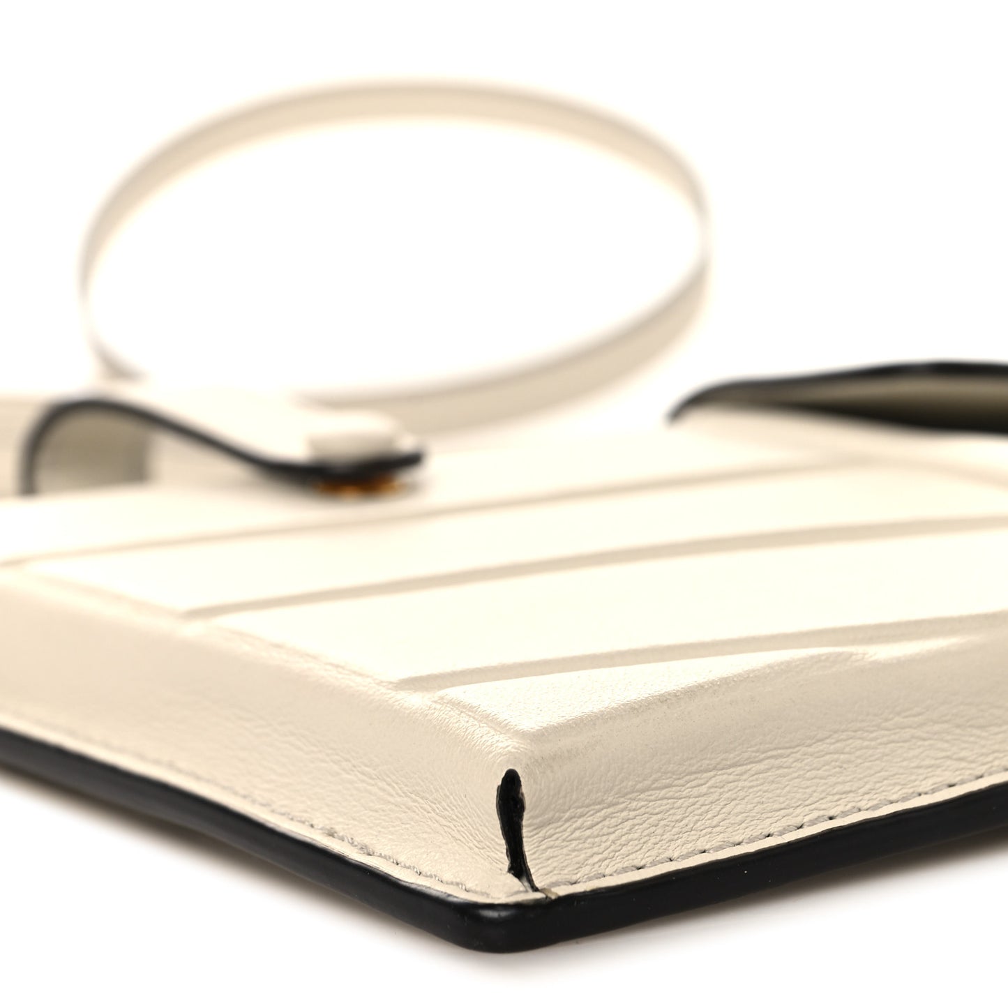 Vitello Grace Matte Two Pocket Mini Crossbody White Ice