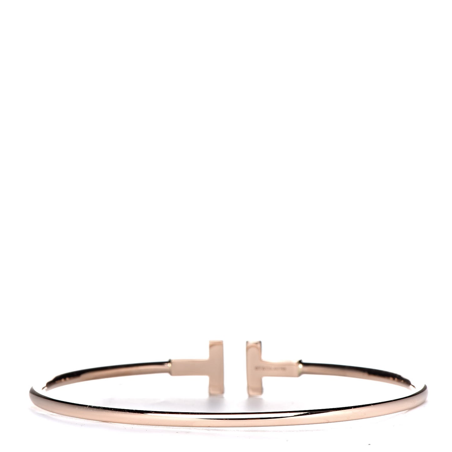 18K Rose Gold Narrow T Wire Bracelet