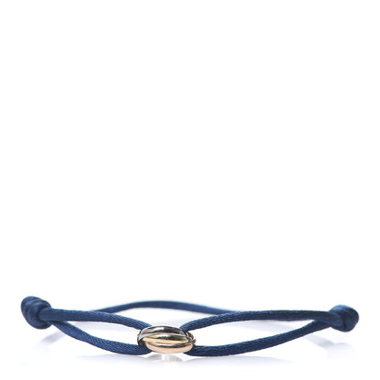 Cartier 18K Pink Yellow White Gold Trinity Adjustable Cord Bracelet Blue 1 of 5