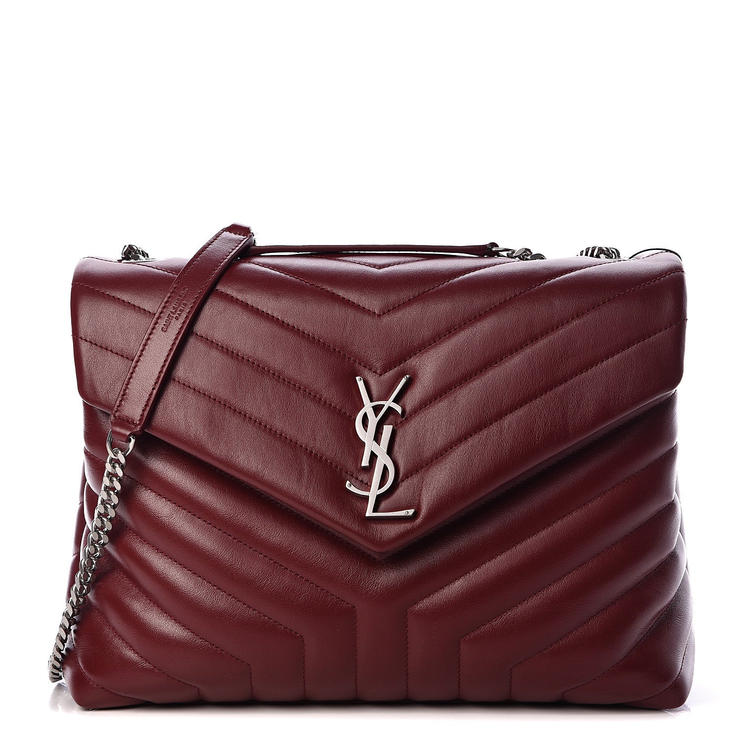 Saint Laurent Calfskin Y Quilted Monogram Medium Loulou Chain Satchel Palissandre 1 of 11