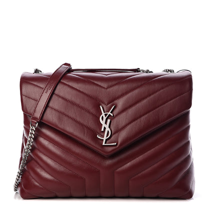 Saint Laurent Calfskin Y Quilted Monogram Medium Loulou Chain Satchel Palissandre 1 of 11