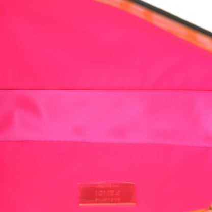 Fendi X SARAH COLEMAN Glazed Canvas Vitello King FF Vertigo Baguette 1997 Mimosa White 5 of 13