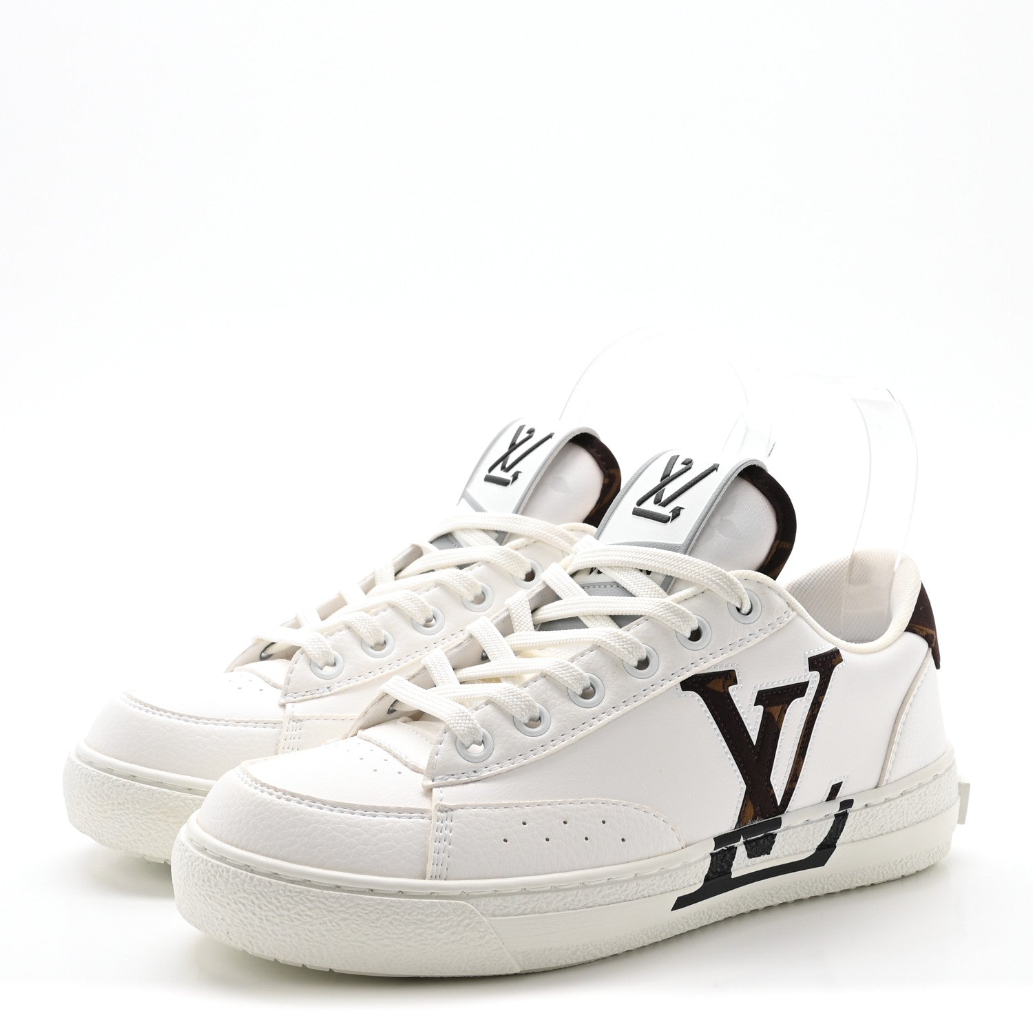 Louis Vuitton Charlie Sneakers 35 White Cacoa Brown 4 of 9
