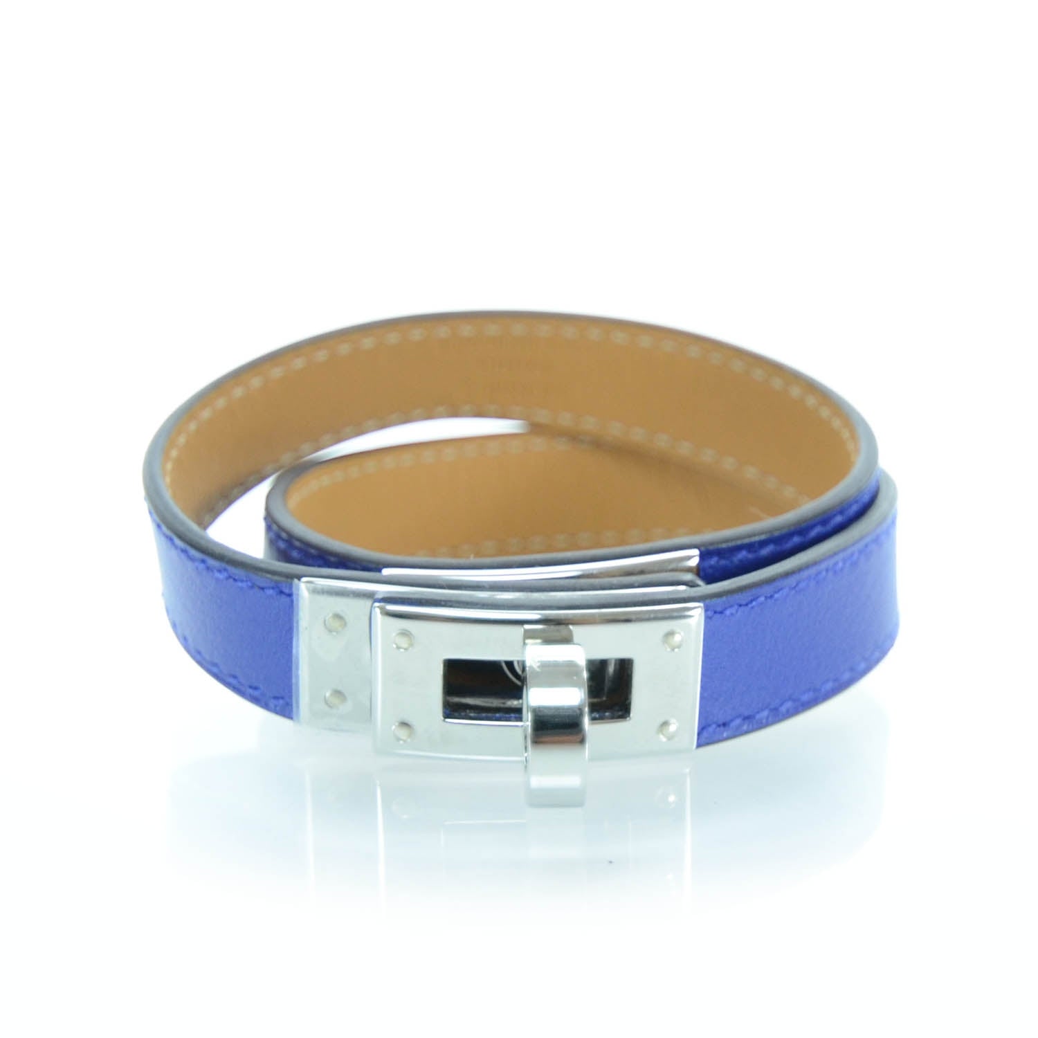 Hermes Veau Swift Kelly Double Tour Bracelet Mykonos 1 of 4