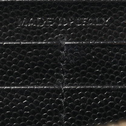 Saint Laurent Grain De Poudre Matelasse Chevron Monogram Flap Wallet Black 7 of 9