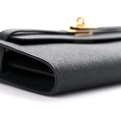 Hermes Epsom Kelly Wallet To Go Black 7 of 9