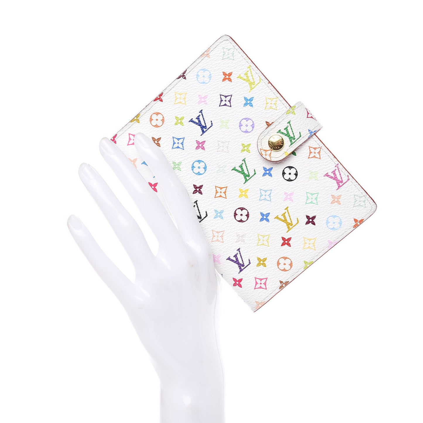 Monogram Multicolor Small Ring Agenda Cover White Litchi