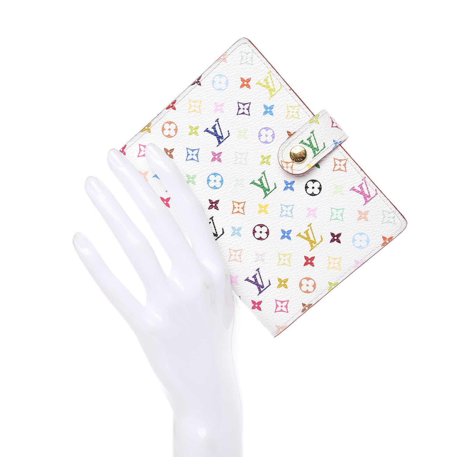 Louis Vuitton Monogram Multicolor Small Ring Agenda Cover White Litchi 2 of 8