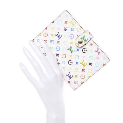 Louis Vuitton Monogram Multicolor Small Ring Agenda Cover White Litchi 2 of 8