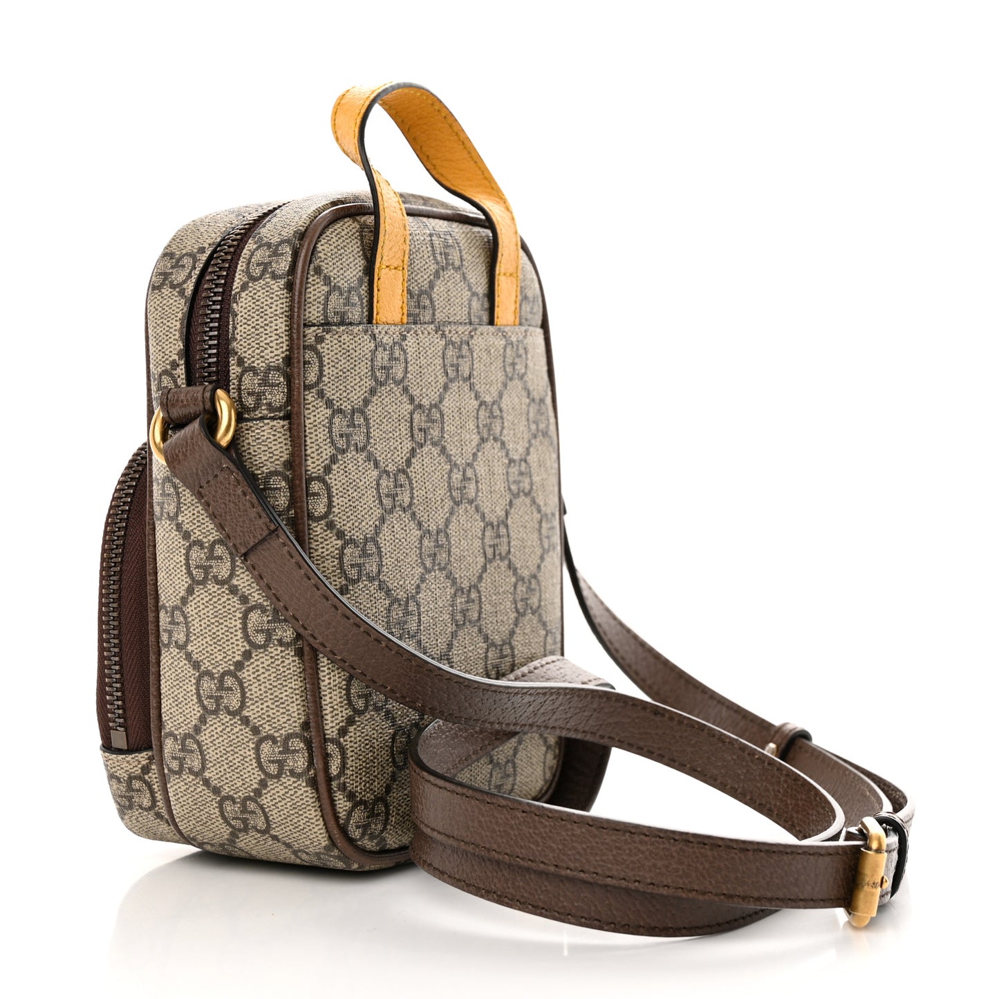 GG Supreme Monogram Mini Neo Vintage Double Zip Messenger Bag Beige New Acero Crop