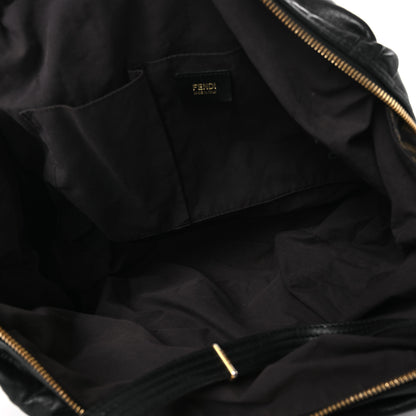 Fendi Sheepskin Zipper Satchel Black 5 of 14