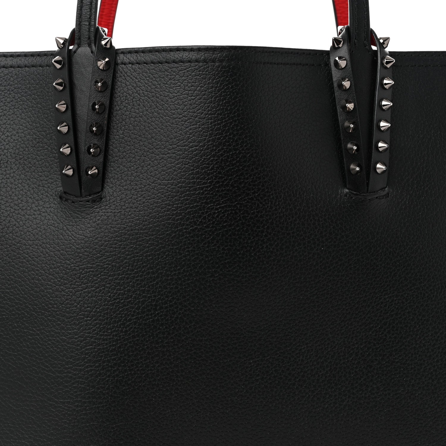 Christian Louboutin Calfskin Spikes East West Cabata Tote Black 9 of 12