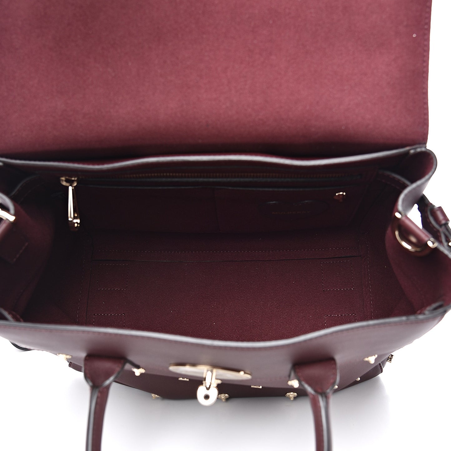 Calfskin Studded Medium Cara Delevingne Convertible Satchel Oxblood