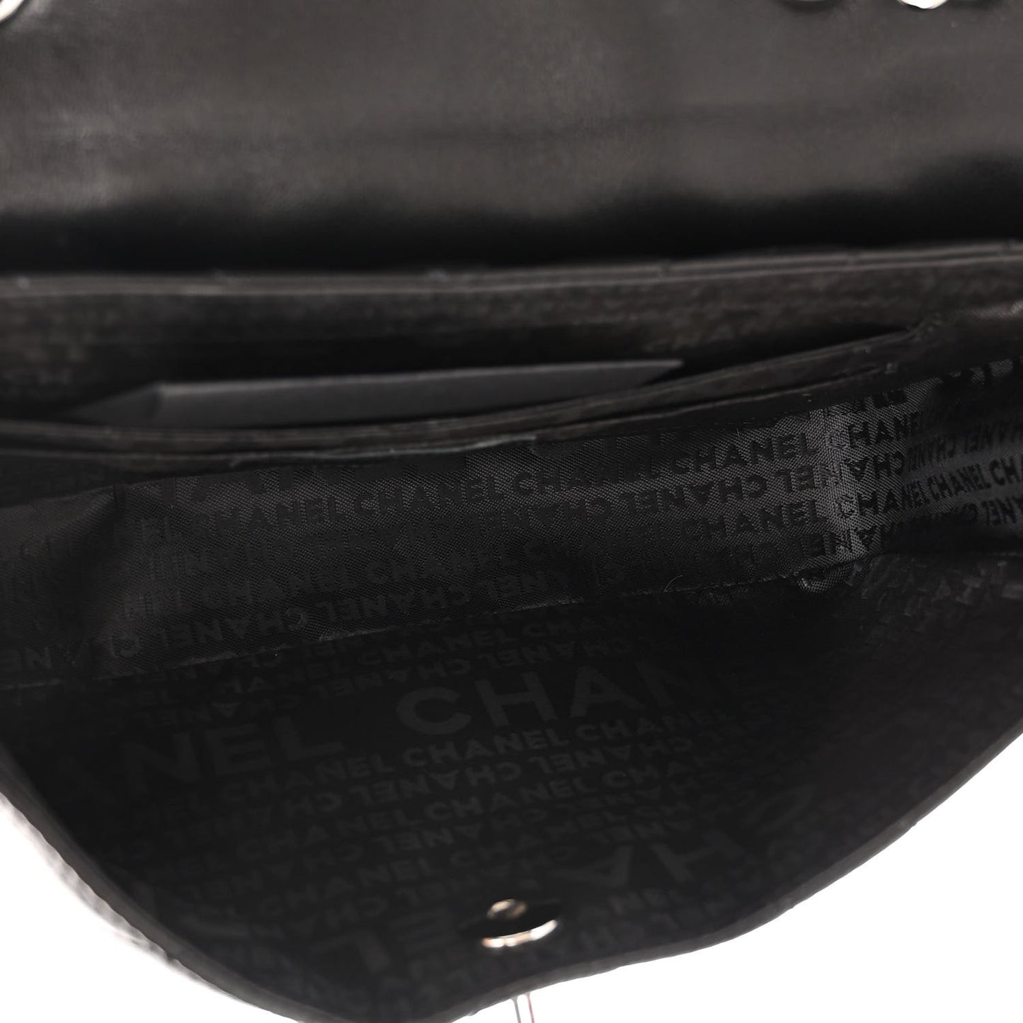 Lambskin Quilted Single Flap Black Multicolor
