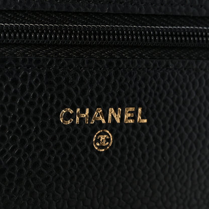Chanel Caviar Quilted Wallet on Chain WOC Black 6 of 12