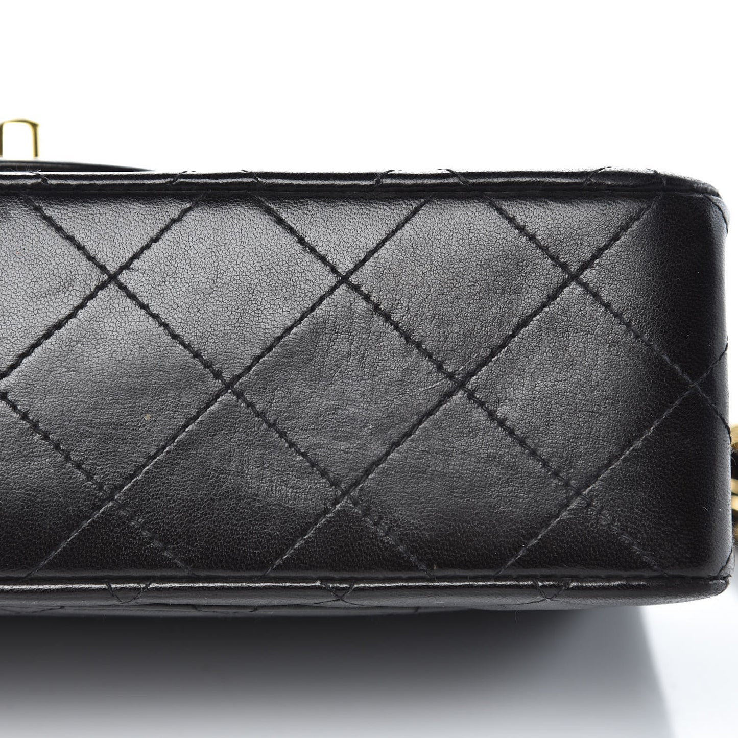 Lambskin Quilted Small Double Flap Black