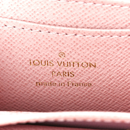 Louis Vuitton Damier Ebene Studded Zippy Coin Purse Rose Ballerine 6 of 10