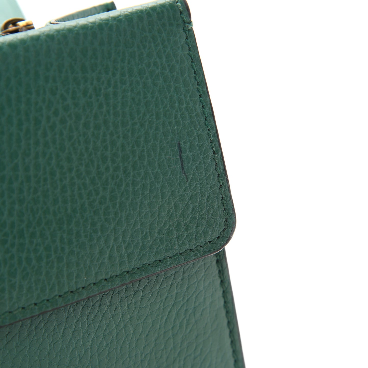Pebbled Calfskin Small Dionysus Shoulder Bag Emerald