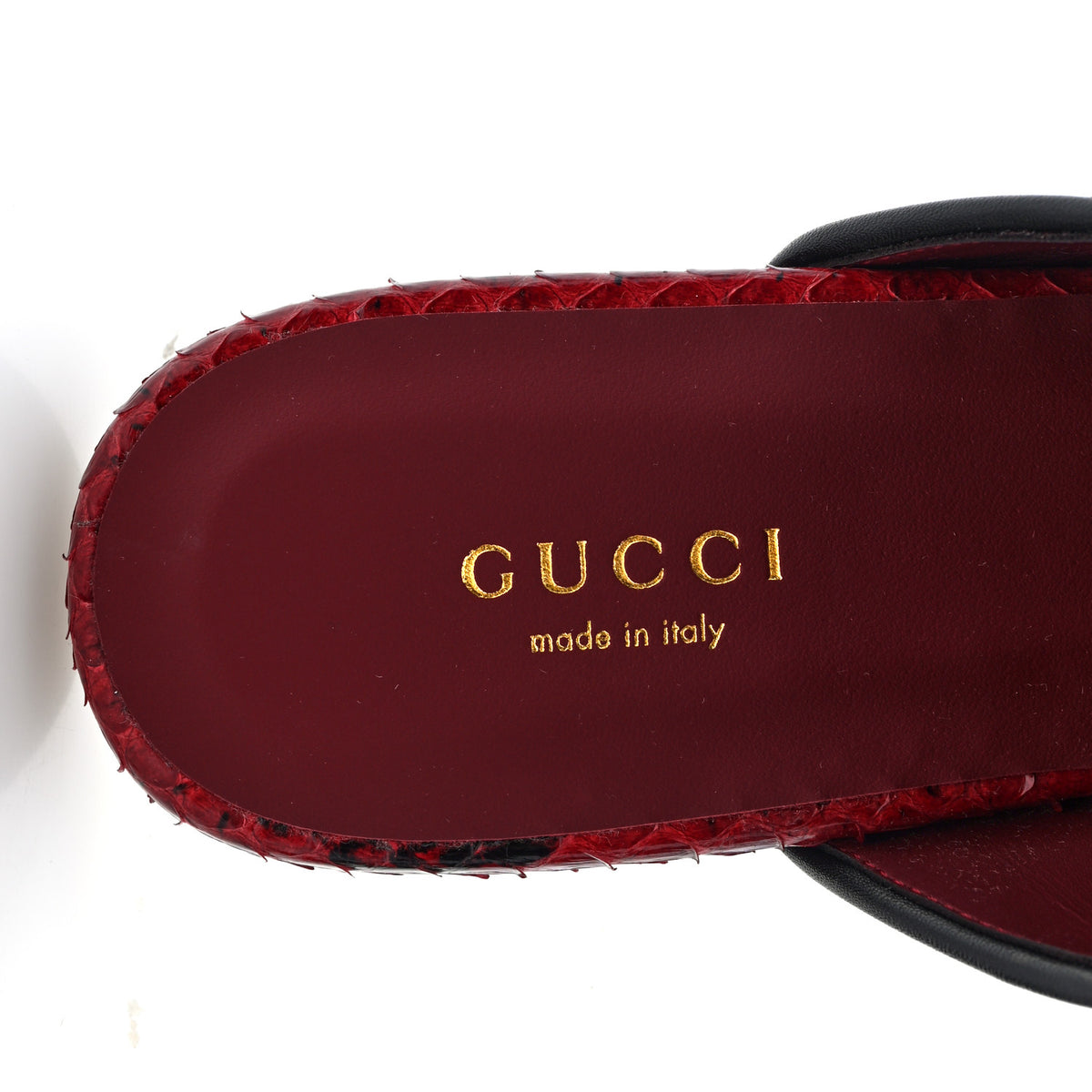 Gucci Snakeskin Womens Princetown Slippers 37.5 Multicolor 6 of 9