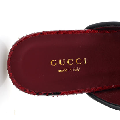 Gucci Snakeskin Womens Princetown Slippers 37.5 Multicolor 6 of 9