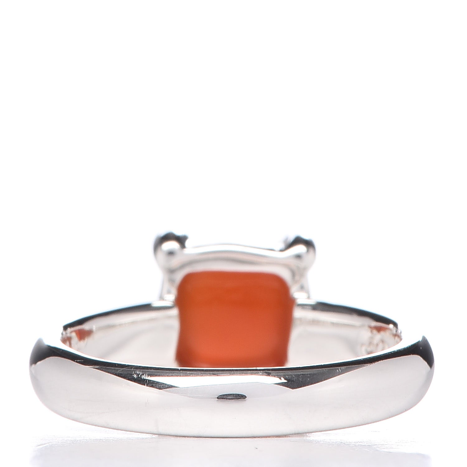 Tiffany Sterling Silver Orange Chalcedony 7mm Paloma's Sugar Stacks Ring 47 4 4 of 7