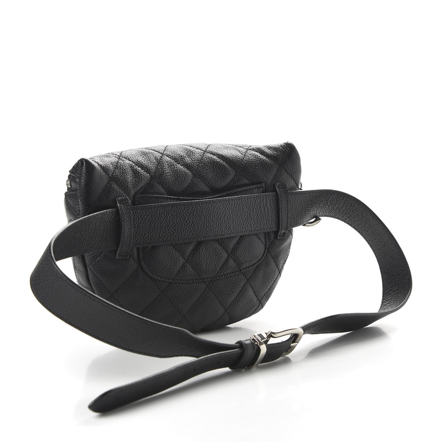 Chanel Grained Calfskin Quilted Waist Belt Bag Black 3 of 10