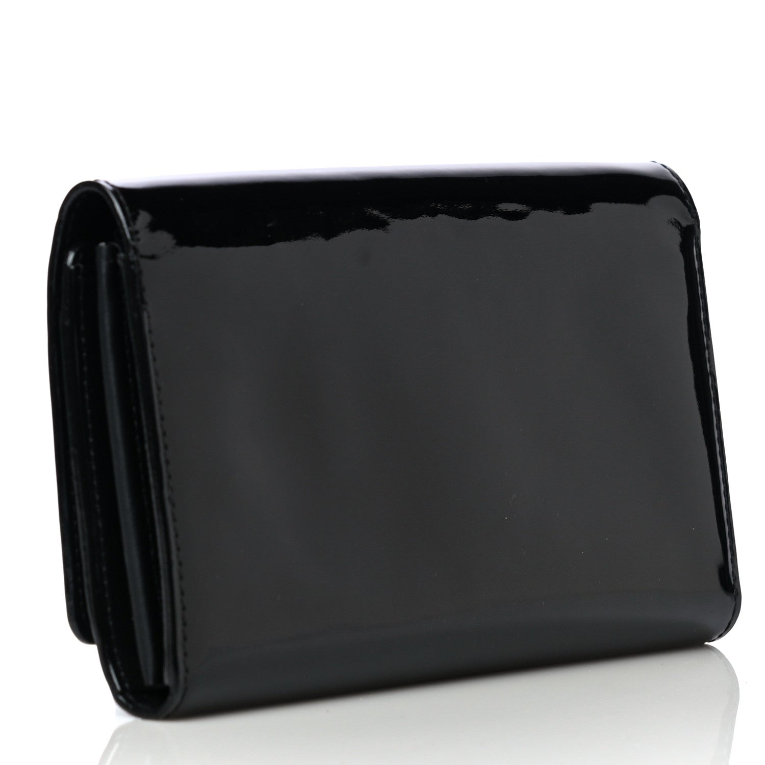 Louis Vuitton Patent Louise Clutch Black 4 of 11