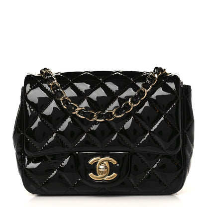 Chanel Patent Calfskin Quilted Mini Square Flap Black 1 of 8
