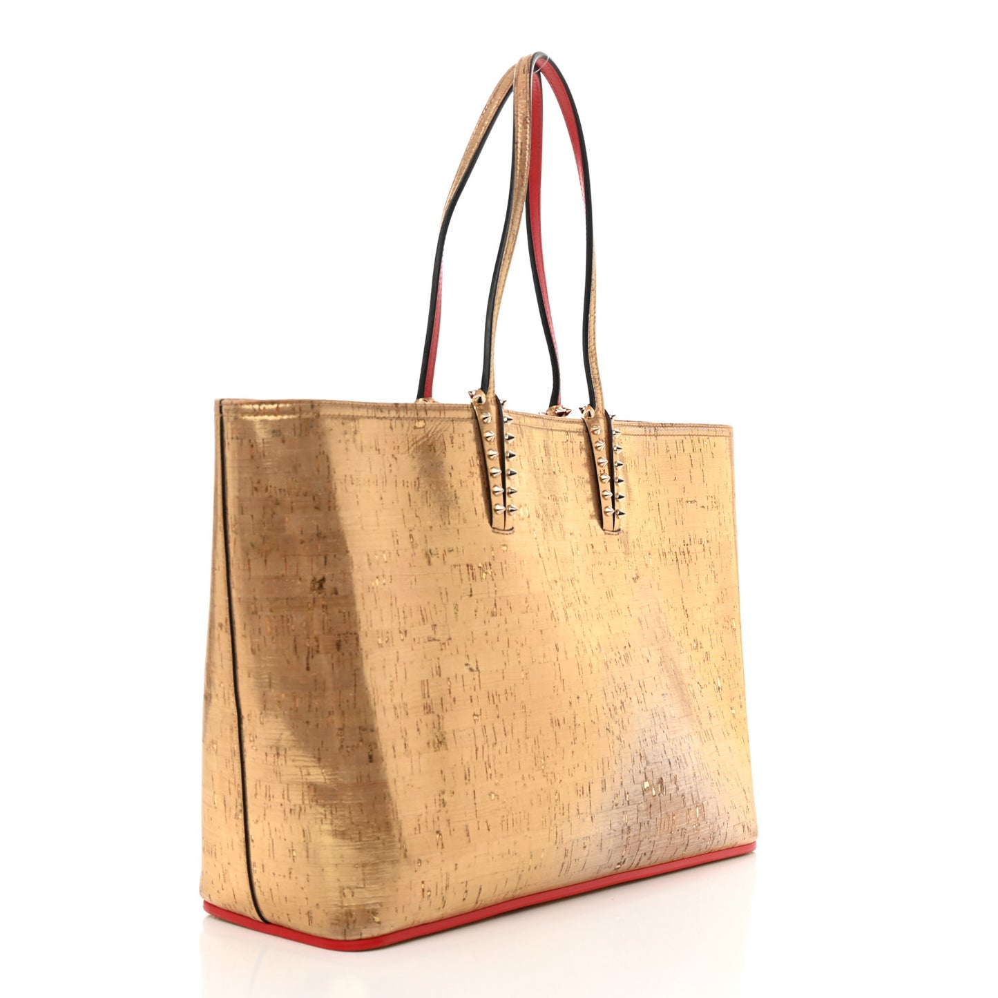 Calfskin Liege Pepite Cork Spikes East West Cabata Tote Snow