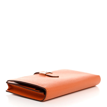 Hermes Epsom Bearn Gusset Wallet Orange 4 of 10