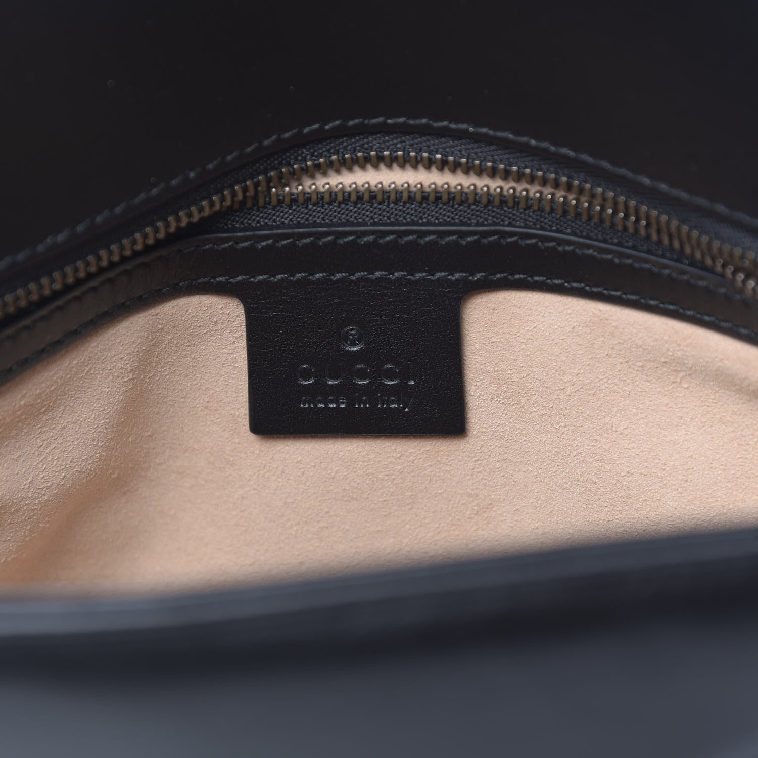 Gucci Calfskin Matelasse Small GG Marmont Shoulder Bag Black 6 of 10