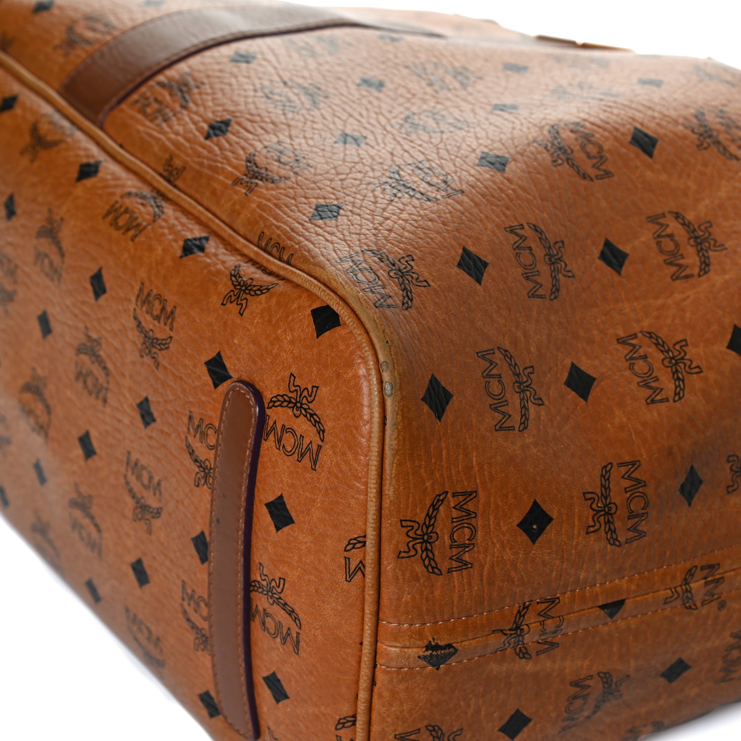MCM Visetos Large Liz Reversible Shopper Tote Cognac 19 of 24