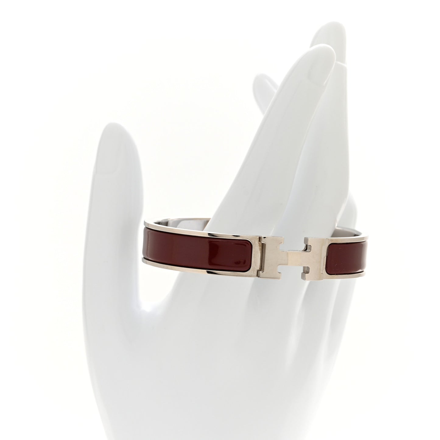 Enamel Narrow Clic Clac H PM Bracelet Rouge Baroque
