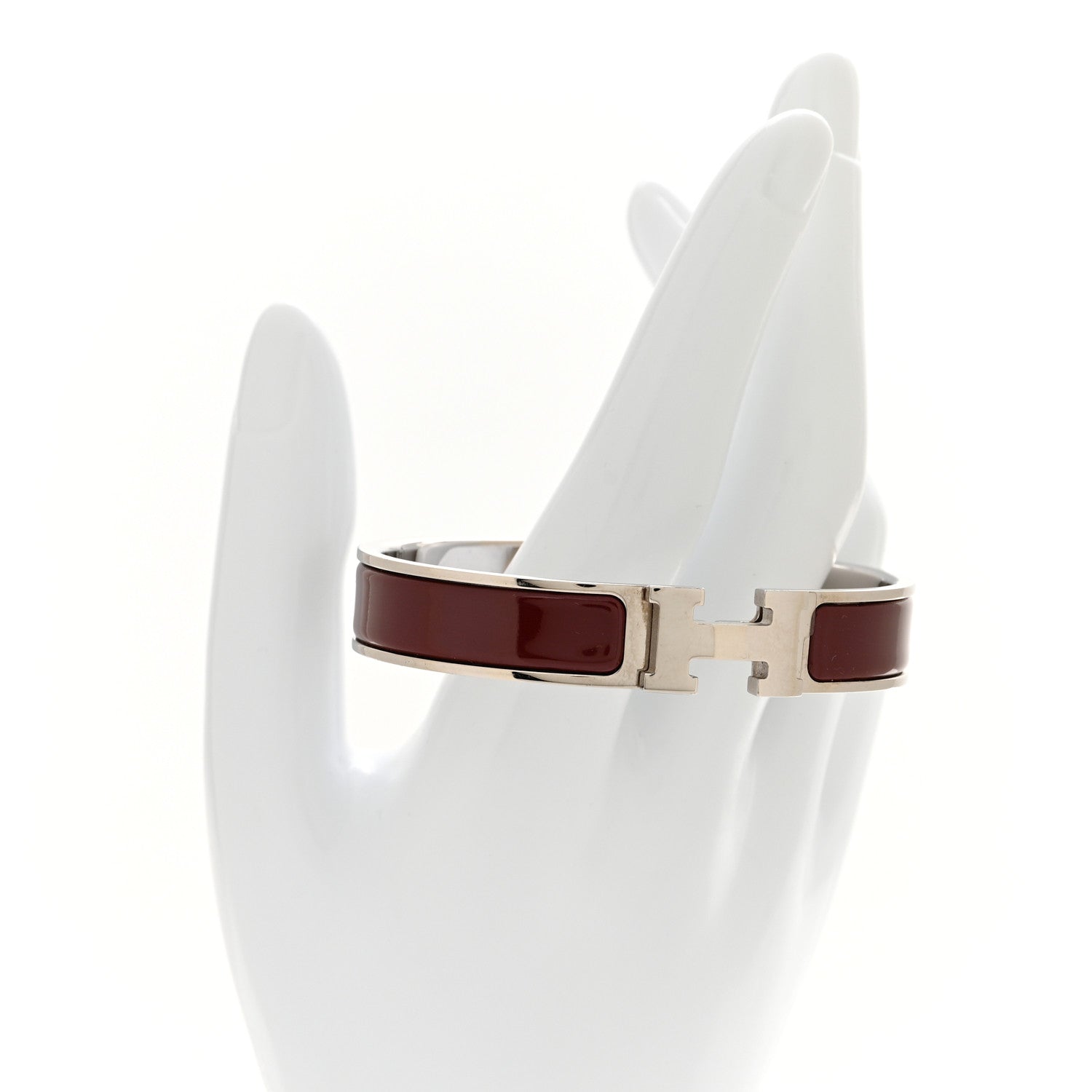 Hermes Enamel Narrow Clic Clac H PM Bracelet Rouge Baroque 2 of 4