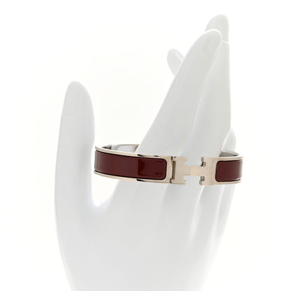 Hermes Enamel Narrow Clic Clac H PM Bracelet Rouge Baroque 2 of 4