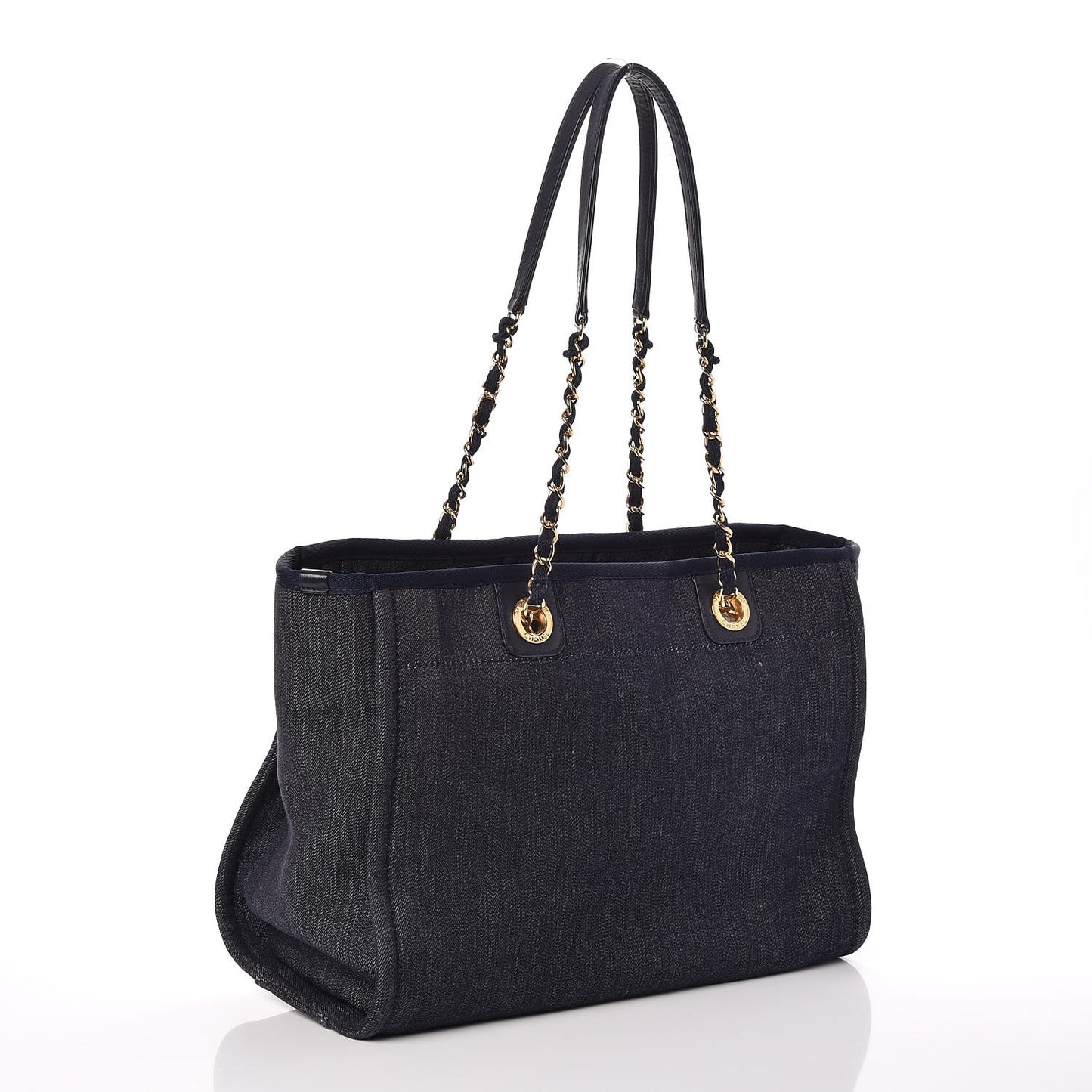 Canvas Small Deauville Tote Dark Blue