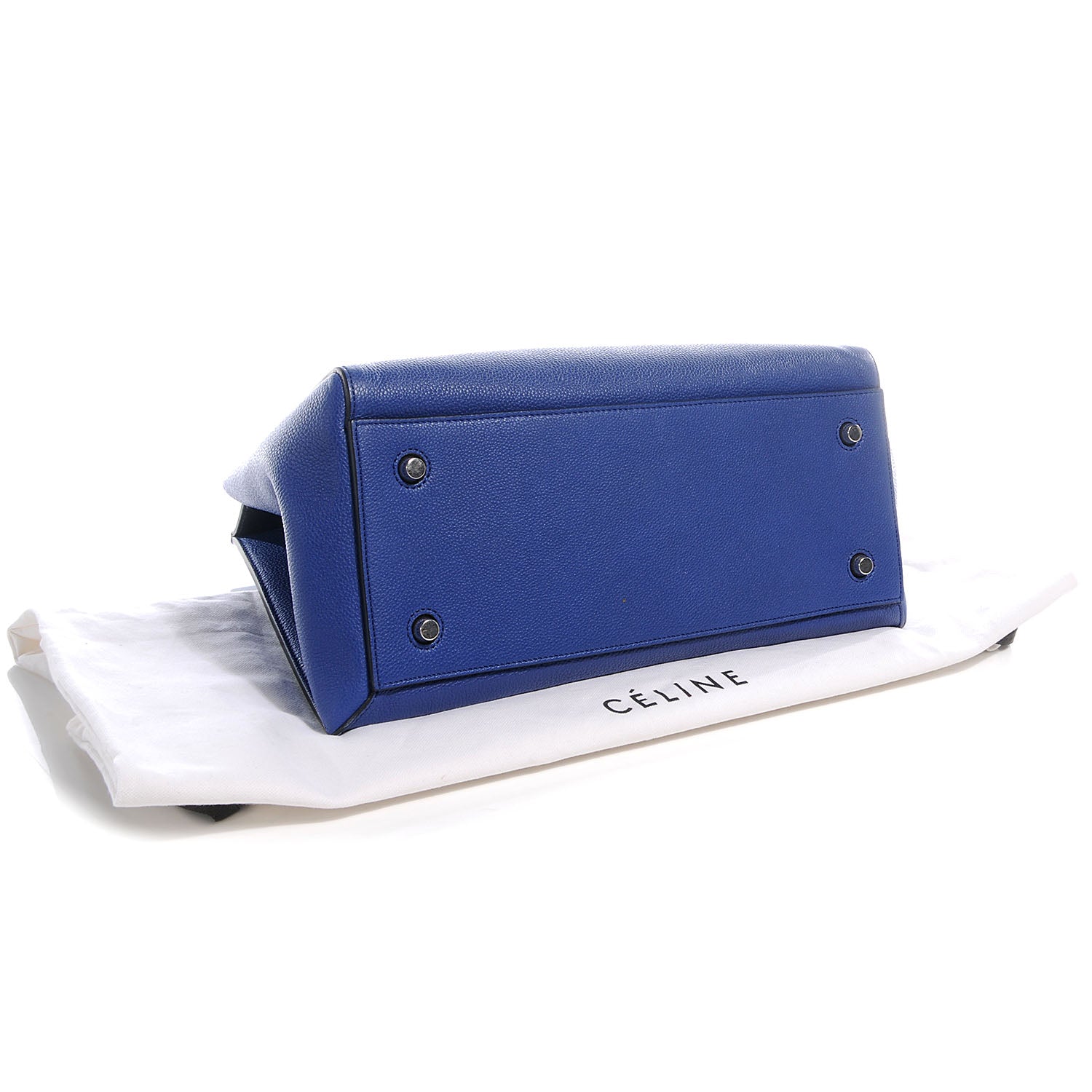 Celine Calfskin Medium Edge Shoulder Bag Cobalt 4 of 8