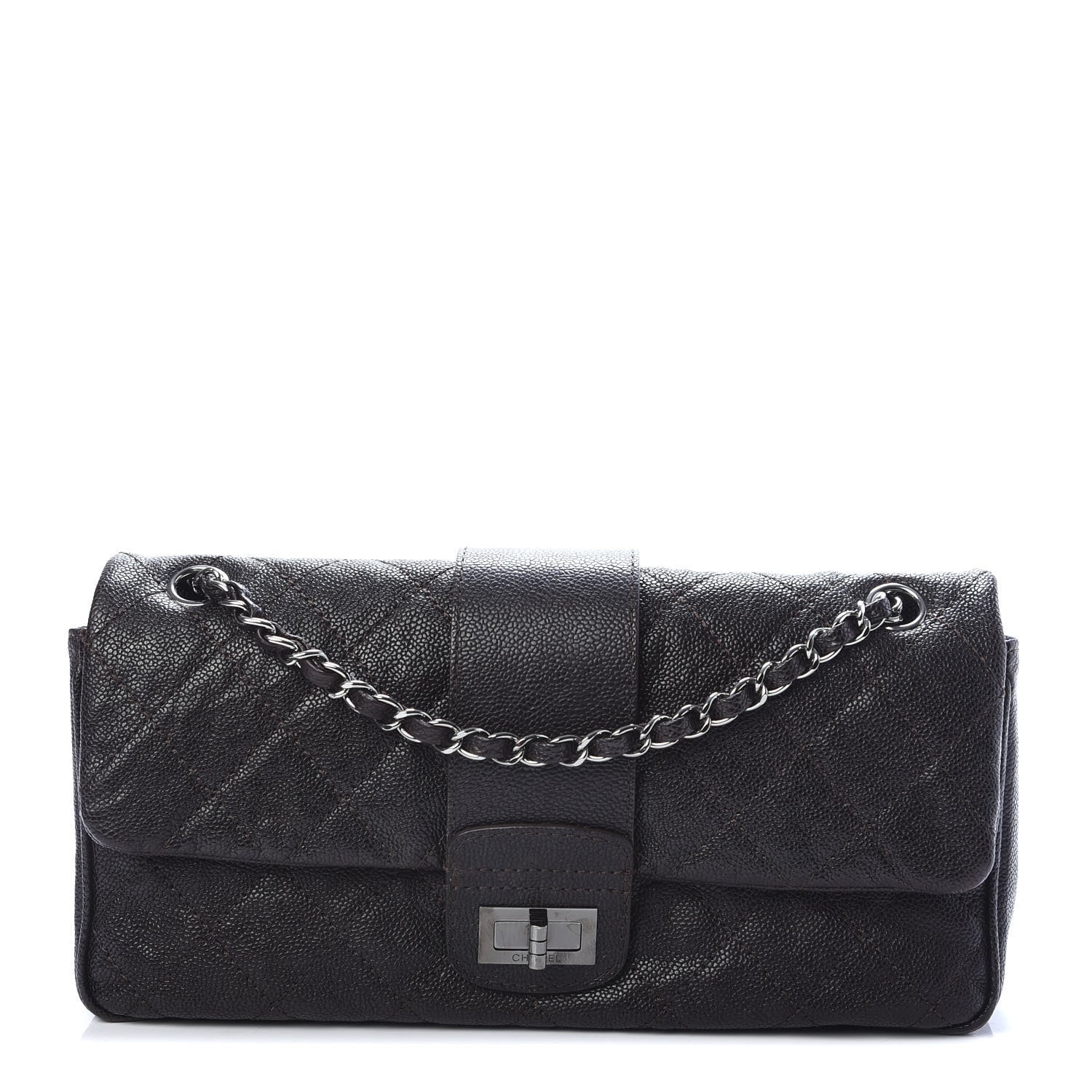 Chanel Caviar Quilted Jumbo Mademoiselle Flap Brown 1 of 10