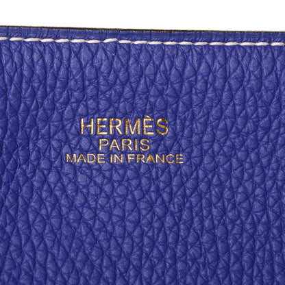 Hermes Taurillon Clemence Double Sens 36 Reversible Tote Graphite Bleu Electrique 7 of 8