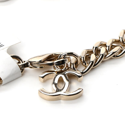 Chanel Crystal CC Chain Bracelet Gold Silver 4 of 5